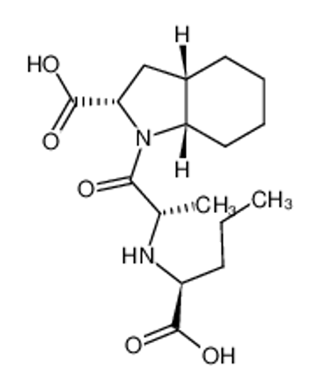 Picture of (2S,3aS,7aS)-1-[(2S)-2-[[(1S)-1-carboxybutyl]amino]propanoyl]-2,3,3a,4,5,6,7,7a-octahydroindole-2-carboxylic acid