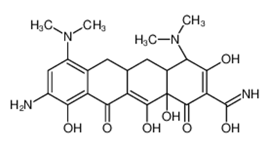 Picture of (4S,4aS,5aR,12aS)-9-Amino-4,7-bis(dimethylamino)-3,10,12,12a-tetr ahydroxy-1,11-dioxo-1,4,4a,5,5a,6,11,12a-octahydro-2-tetracenecar boxamide