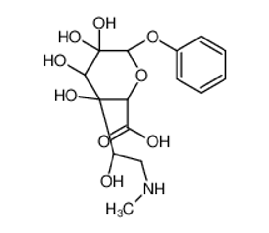 Picture of (2S,3S,4S,6S)-3,4,5,5-tetrahydroxy-3-[(1R)-1-hydroxy-2-(methylamino)ethyl]-6-phenoxyoxane-2-carboxylic acid