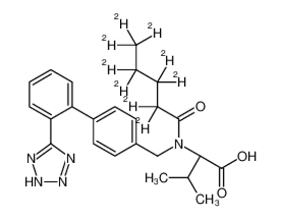 Picture of (2S)-3-methyl-2-[2,2,3,3,4,4,5,5,5-nonadeuteriopentanoyl-[[4-[2-(2H-tetrazol-5-yl)phenyl]phenyl]methyl]amino]butanoic acid