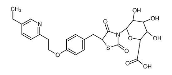 Picture of (2S,3S,4S,5R,6R)-6-[5-[[4-[2-(5-ethylpyridin-2-yl)ethoxy]phenyl]methyl]-2,4-dioxo-1,3-thiazolidin-3-yl]-3,4,5-trihydroxyoxane-2-carboxylic acid