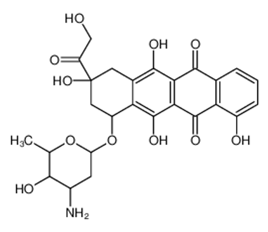 Picture of 7-(4-amino-5-hydroxy-6-methyloxan-2-yl)oxy-4,6,9,11-tetrahydroxy-9-(2-hydroxyacetyl)-8,10-dihydro-7H-tetracene-5,12-dione