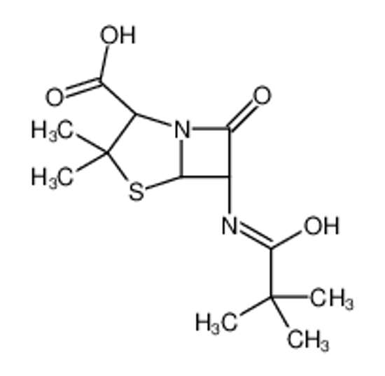Picture of (2S,5R,6R)-6-(2,2-dimethylpropanoylamino)-3,3-dimethyl-7-oxo-4-thia-1-azabicyclo[3.2.0]heptane-2-carboxylic acid