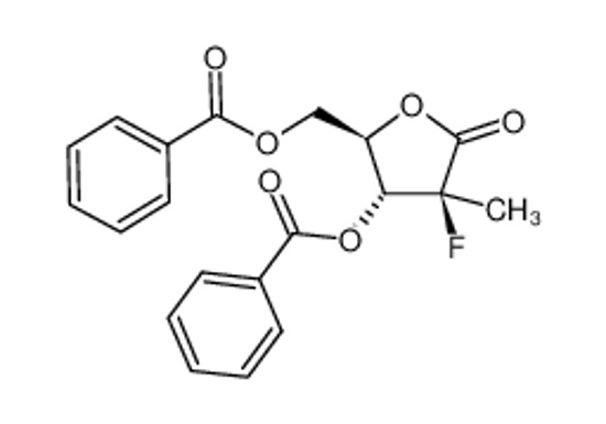 Picture of (2S)-3,5-di-O-benzoyl-2-fluoro-2-C-methyl-D-ribono-c-lactone