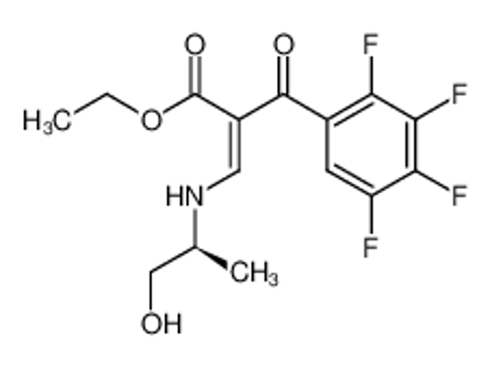 Picture of (+)-ethyl 2-[[[(S)-1-hydroxyprop-2-yl]amino]methylene]-3-oxo-3-(2,3,4,5-tetrafluorophenyl)propionate