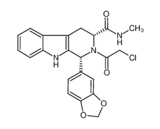 Picture of (1R,3R)-1-(benzo[d][1,3]dioxol-5-yl)-2-(2-chloroacetyl)-N-methyl-2,3,4,9-tetrahydro-1H-pyrido[3,4-b]indole-3-carboxamide