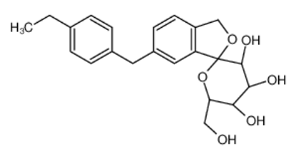 Picture of (3S,3'R,4'S,5'S,6'R)-5-[(4-ethylphenyl)methyl]-6'-(hydroxymethyl)spiro[1H-2-benzofuran-3,2'-oxane]-3',4',5'-triol
