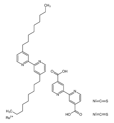 Show details for 2-(4-carboxypyridin-2-yl)pyridine-4-carboxylic acid,4-nonyl-2-(4-nonylpyridin-2-yl)pyridine,ruthenium(2+),diisothiocyanate