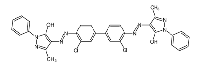 Picture of 4-[[2-chloro-4-[3-chloro-4-[[3-methyl-1-(4-methylphenyl)-5-oxo-4H-pyrazol-4-yl]diazenyl]phenyl]phenyl]diazenyl]-5-methyl-2-(4-methylphenyl)-4H-pyrazol-3-one