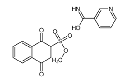 Show details for methyl 1,4-dioxo-2,3-dihydronaphthalene-2-sulfonate,pyridine-3-carboxamide