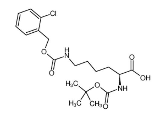 Picture of (2S)-6-[(2-chlorophenyl)methoxycarbonylamino]-2-[(2-methylpropan-2-yl)oxycarbonylamino]hexanoic acid