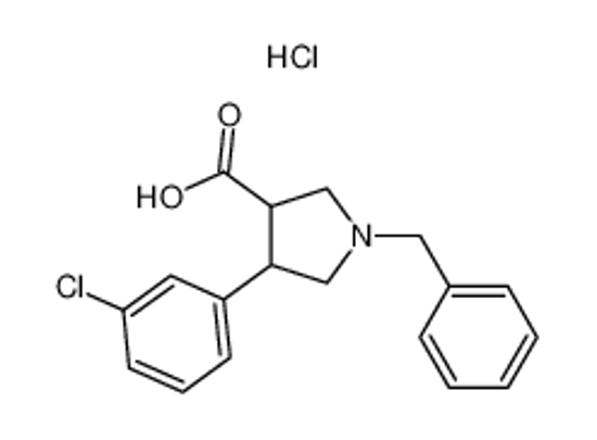 Picture of 1-BENZYL-4-(3-CHLORO-PHENYL)-PYRROLIDINE-3-CARBOXYLIC ACID HYDROCHLORIDE