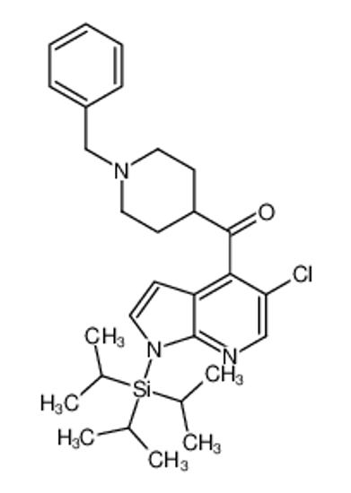 Picture of (1-benzyl-4-piperidyl)-(5-chloro-1-triisopropylsilyl-pyrrolo[2,3- b]pyridin-4-yl)methanone