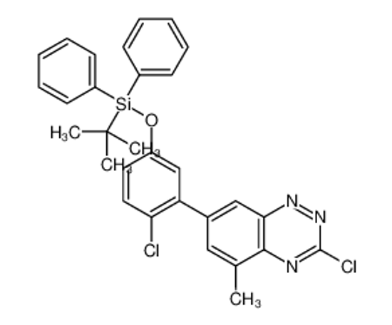 Picture of tert-butyl-[4-chloro-3-(3-chloro-5-methyl-1,2,4-benzotriazin-7-yl)phenoxy]-diphenylsilane