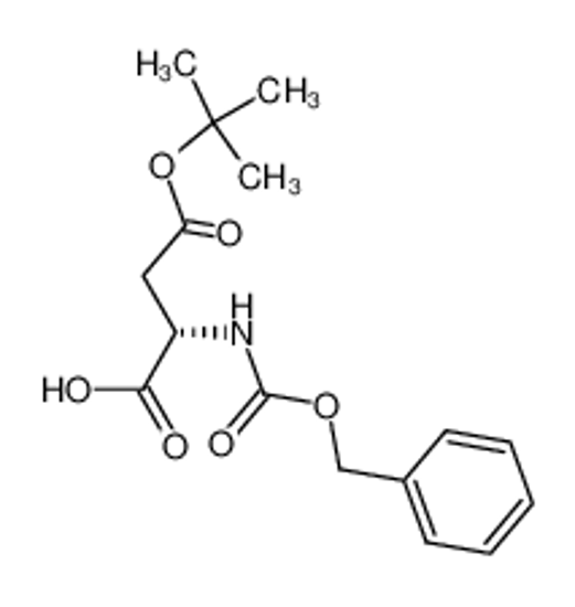 Picture of (2S)-4-[(2-methylpropan-2-yl)oxy]-4-oxo-2-(phenylmethoxycarbonylamino)butanoic acid