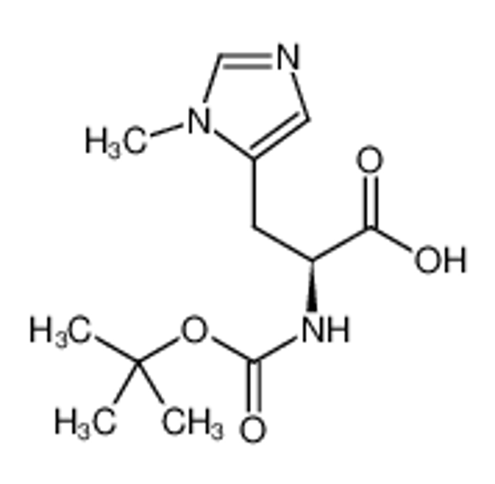 Picture of (2S)-3-(3-methylimidazol-4-yl)-2-[(2-methylpropan-2-yl)oxycarbonylamino]propanoic acid