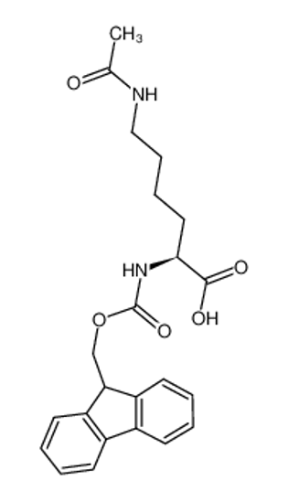 Picture of (2S)-6-acetamido-2-(9H-fluoren-9-ylmethoxycarbonylamino)hexanoic acid
