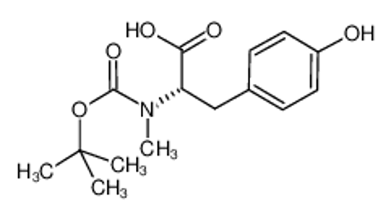 Picture of (2S)-3-(4-hydroxyphenyl)-2-[methyl-[(2-methylpropan-2-yl)oxycarbonyl]amino]propanoic acid