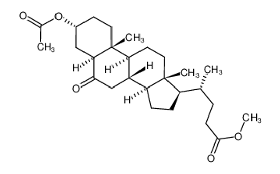Picture of methyl (4R)-4-[(3R,5S,8S,9S,10R,13R,14S,17R)-3-acetyloxy-10,13-dimethyl-6-oxo-1,2,3,4,5,7,8,9,11,12,14,15,16,17-tetradecahydrocyclopenta[a]phenanthren-17-yl]pentanoate