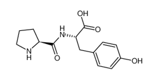 Picture of (2S)-3-(4-hydroxyphenyl)-2-[[(2S)-pyrrolidine-2-carbonyl]amino]propanoic acid