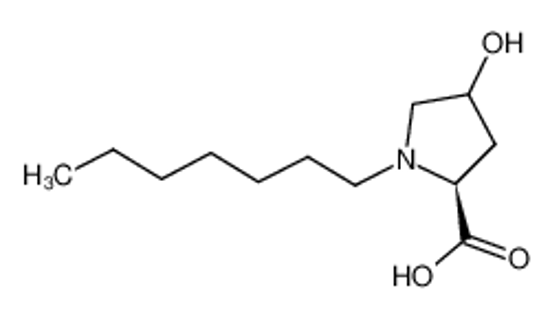 Picture of (2S,4R)-1-heptyl-4-hydroxypyrrolidine-2-carboxylic acid