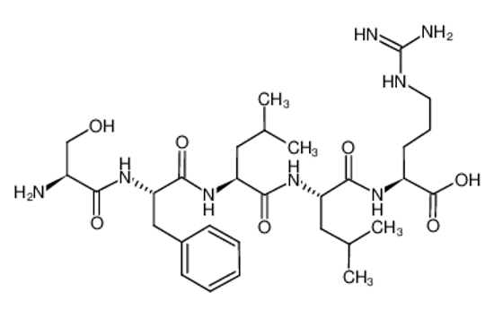 Picture of (2S)-2-[[(2S)-2-[[(2S)-2-[[(2S)-2-[[(2S)-2-amino-3-hydroxypropanoyl]amino]-3-phenylpropanoyl]amino]-4-methylpentanoyl]amino]-4-methylpentanoyl]amino]-5-(diaminomethylideneamino)pentanoic acid