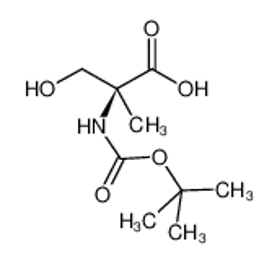 Picture of (2S)-3-hydroxy-2-methyl-2-[(2-methylpropan-2-yl)oxycarbonylamino]propanoic acid
