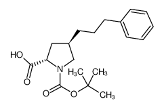 Picture of (2S,4R)-1-[(2-methylpropan-2-yl)oxycarbonyl]-4-(3-phenylpropyl)pyrrolidine-2-carboxylic acid