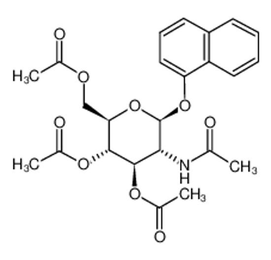 Picture of (1'-NAPHTHYL) 2-ACETAMIDO-3,4,6-TRI-O-ACETYL-2-DEOXY-β-D-GLUCOPYRANOSIDE