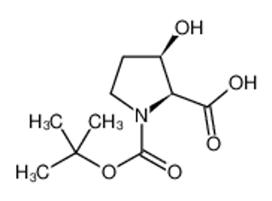 Picture of (2S,3R)-3-hydroxy-1-[(2-methylpropan-2-yl)oxycarbonyl]pyrrolidine-2-carboxylic acid