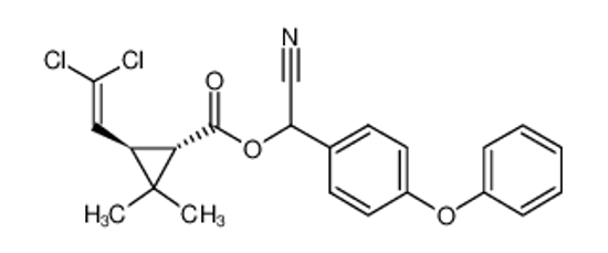 Picture of (1S,3R)-CYANO(4-PHENOXYPHENYL)METHYL 3-(2,2-DICHLOROVINYL)-2,2-DIMETHYL CYCLOPROPANECARBOXYLATE
