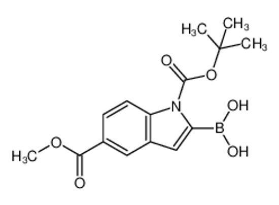 Picture of (1-(tert-Butoxycarbonyl)-5-(methoxycarbonyl)-1H-indol-2-yl)boronic acid