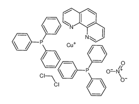 Picture of (1,10-Phenanthroline)bis(triphenylphosphine)copper(I) nitrate dichloromethane adduct
