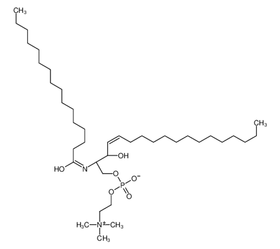 Picture of (2S,3S,4E)-3-Hydroxy-2-(palmitoylamino)-4-octadecen-1-yl 2-(trime thylammonio)ethyl phosphate
