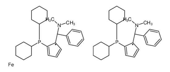 Picture of (1R)-1-(2-dicyclohexylphosphanylcyclopenta-2,4-dien-1-yl)-N,N-dimethyl-1-phenylmethanamine,iron(2+)