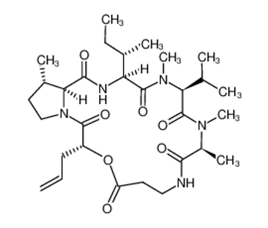 Picture of (2S,3S)-N-[(2S,3S)-1-[[(5R)-5-formyl-7-hydroxy-4,4-dimethyl-1-[[(2S)-2-(methylamino)propanoyl]amino]-3,6-dioxodec-9-en-5-yl]-methylamino]-3-methyl-1-oxopent-4-en-2-yl]-3-methylpyrrolidine-2-carboxamide