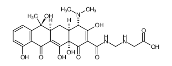 Picture of 2-[[[(4S,4aS,6S,12aR)-4-(dimethylamino)-1,6,10,11,12a-pentahydroxy-6-methyl-3,12-dioxo-4,4a,5,5a-tetrahydrotetracene-2-carbonyl]amino]methylamino]acetic acid