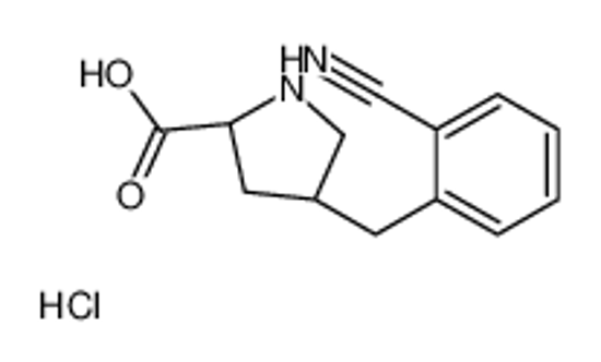 Picture of (2S,4R)-4-[(2-cyanophenyl)methyl]pyrrolidine-2-carboxylic acid,hydrochloride