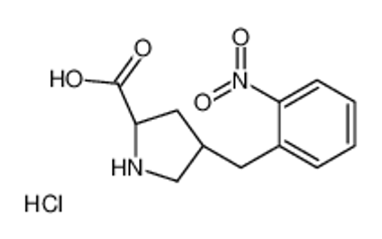Picture of (2S,4R)-4-[(2-nitrophenyl)methyl]pyrrolidine-2-carboxylic acid,hydrochloride