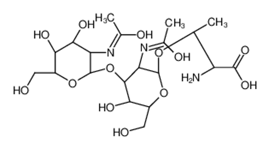 Picture of (2S,3R)-3-[(2S,3S,4R,5R,6S)-3-acetamido-4-[(2R,3S,4R,5S,6S)-3-acetamido-4,5-dihydroxy-6-(hydroxymethyl)oxan-2-yl]oxy-5-hydroxy-6-(hydroxymethyl)oxan-2-yl]oxy-2-aminobutanoic acid