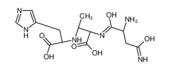 Picture of (2S,3R)-3-[[(1S)-1-carboxy-2-(1H-imidazol-5-yl)ethyl]amino]-2-[[(2S)-2,4-diamino-4-oxobutanoyl]amino]butanoic acid