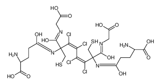 Picture of (2S)-2-amino-5-[[(2S,3E,5E,7S)-7-[[(4S)-4-amino-4-carboxybutanoyl]amino]-1,8-bis(carboxymethylamino)-3,4,5,6-tetrachloro-1,8-dioxo-2,7-bis(sulfanylmethyl)octa-3,5-dien-2-yl]amino]-5-oxopentanoic acid