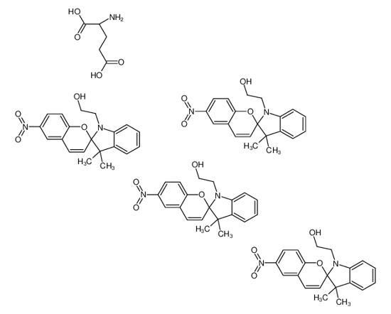 Picture of (2S)-2-aminopentanedioic acid,2-(3',3'-dimethyl-6-nitrospiro[chromene-2,2'-indole]-1'-yl)ethanol