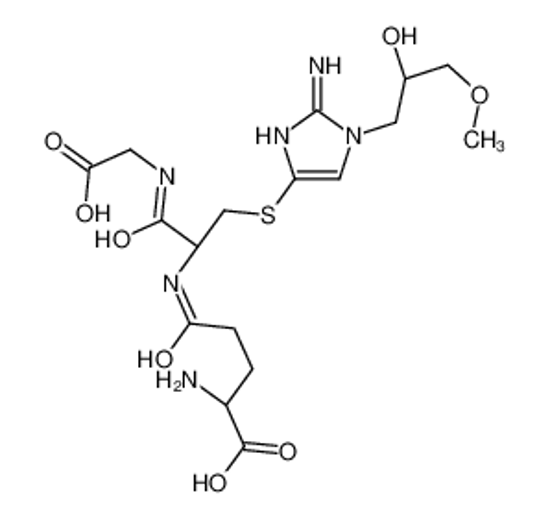 Picture of (2S)-2-amino-5-[[(2R)-3-[2-amino-1-(2-hydroxy-3-methoxypropyl)imidazol-4-yl]sulfanyl-1-(carboxymethylamino)-1-oxopropan-2-yl]amino]-5-oxopentanoic acid