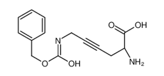 Picture of (2S)-2-amino-6-(phenylmethoxycarbonylamino)hex-4-ynoic acid