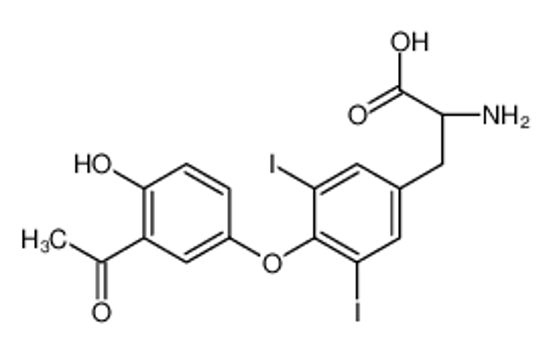 Picture of (2S)-3-[4-(3-acetyl-4-hydroxyphenoxy)-3,5-diiodophenyl]-2-aminopropanoic acid