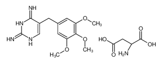 Picture of (2S)-2-aminobutanedioic acid,5-[(3,4,5-trimethoxyphenyl)methyl]pyrimidine-2,4-diamine