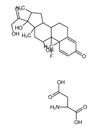 Picture of (2S)-2-aminobutanedioic acid,(8S,10S,11S,13S,14S,16R,17R)-9-fluoro-11,17-dihydroxy-17-(2-hydroxyacetyl)-10,13,16-trimethyl-6,7,8,11,12,14,15,16-octahydrocyclopenta[a]phenanthren-3-one