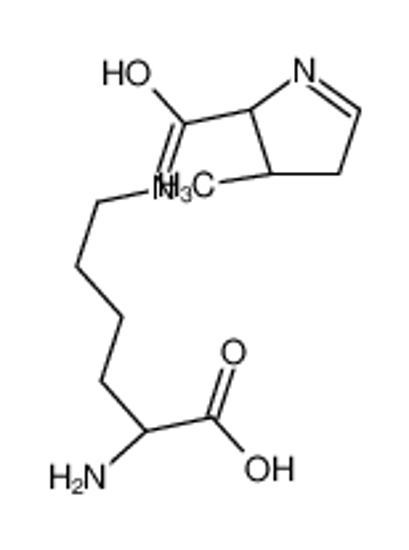 Picture of (2S)-2-amino-6-[[(2R,3R)-3-methyl-3,4-dihydro-2H-pyrrole-2-carbonyl]amino]hexanoic acid