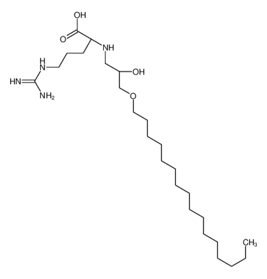 Picture of (2S)-5-(diaminomethylideneamino)-2-[(3-hexadecoxy-2-hydroxypropyl)amino]pentanoic acid